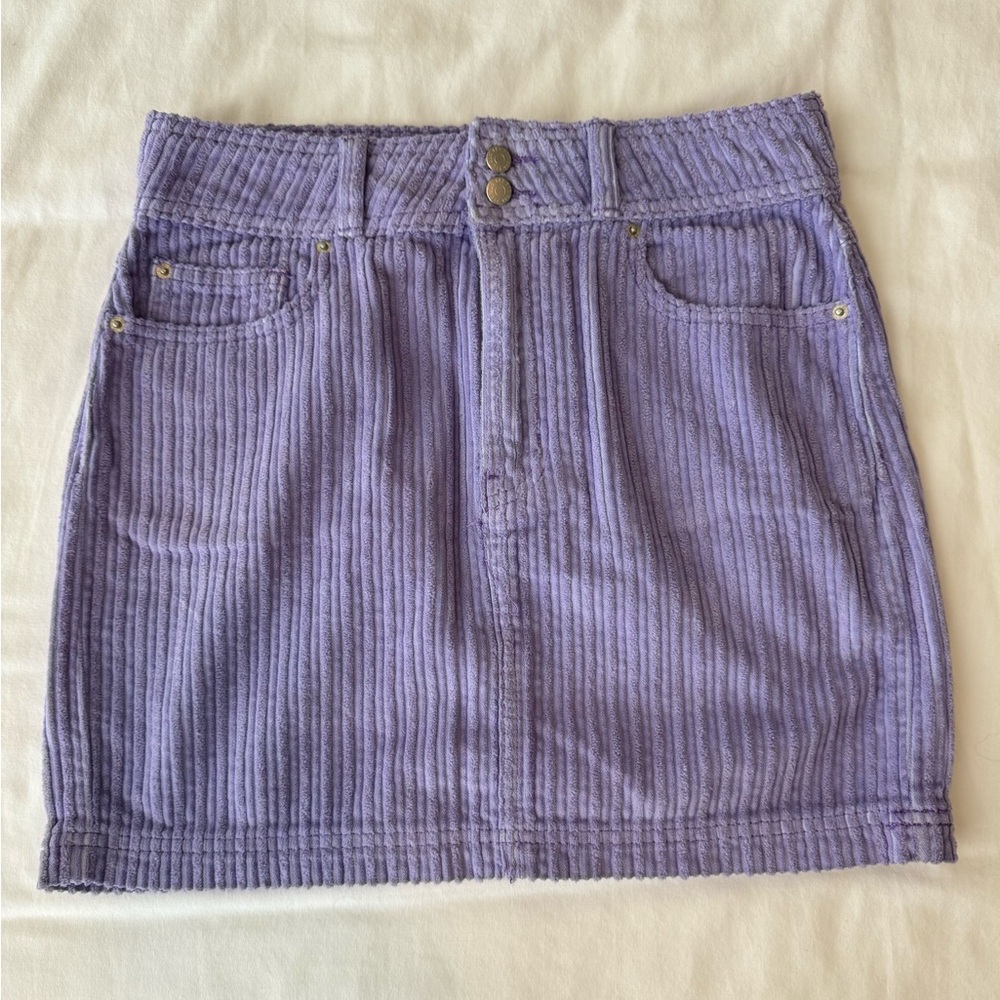 BDG Lilac Purple Crushed Velvet Mini Skirt | Size Small
